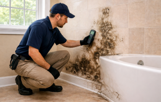 Professional mold inspector conducting mold inspection at East Memphis, TN residential property